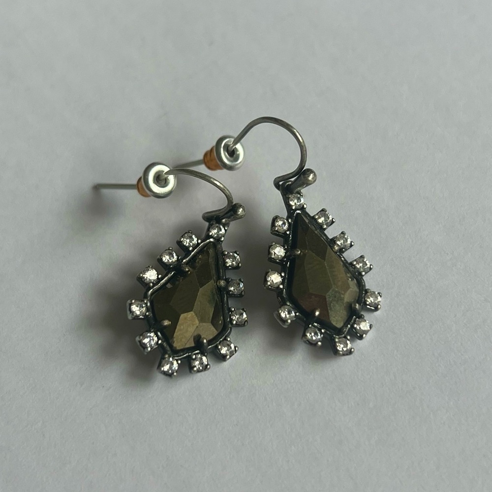 Kendra Scott Scott Juniper Gunmetal Pyrite Earrings